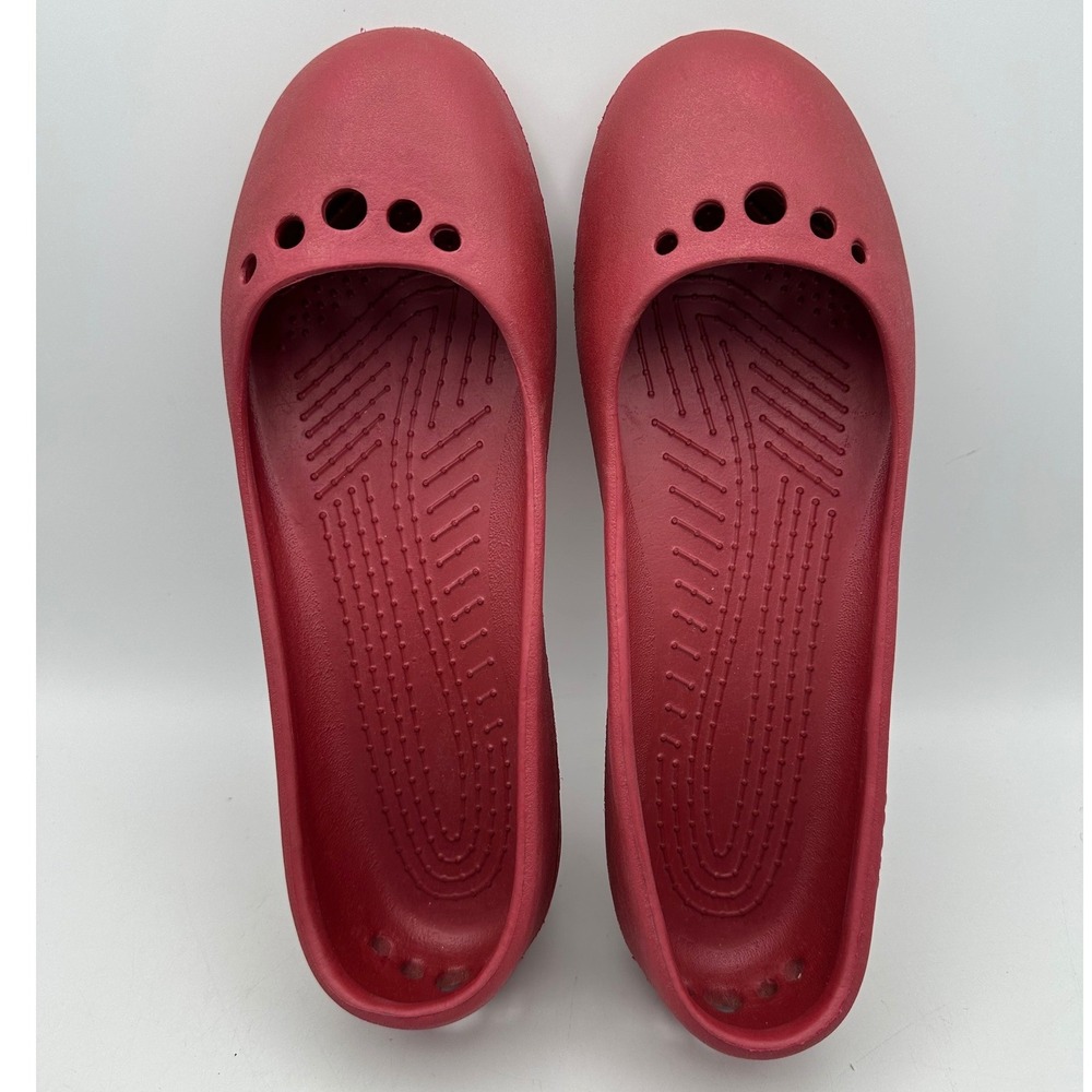 Crocs Prima Women's Size 9 Slip On Ballet Flats Red Comfortable Casual Shoes - Picture 5 of 7